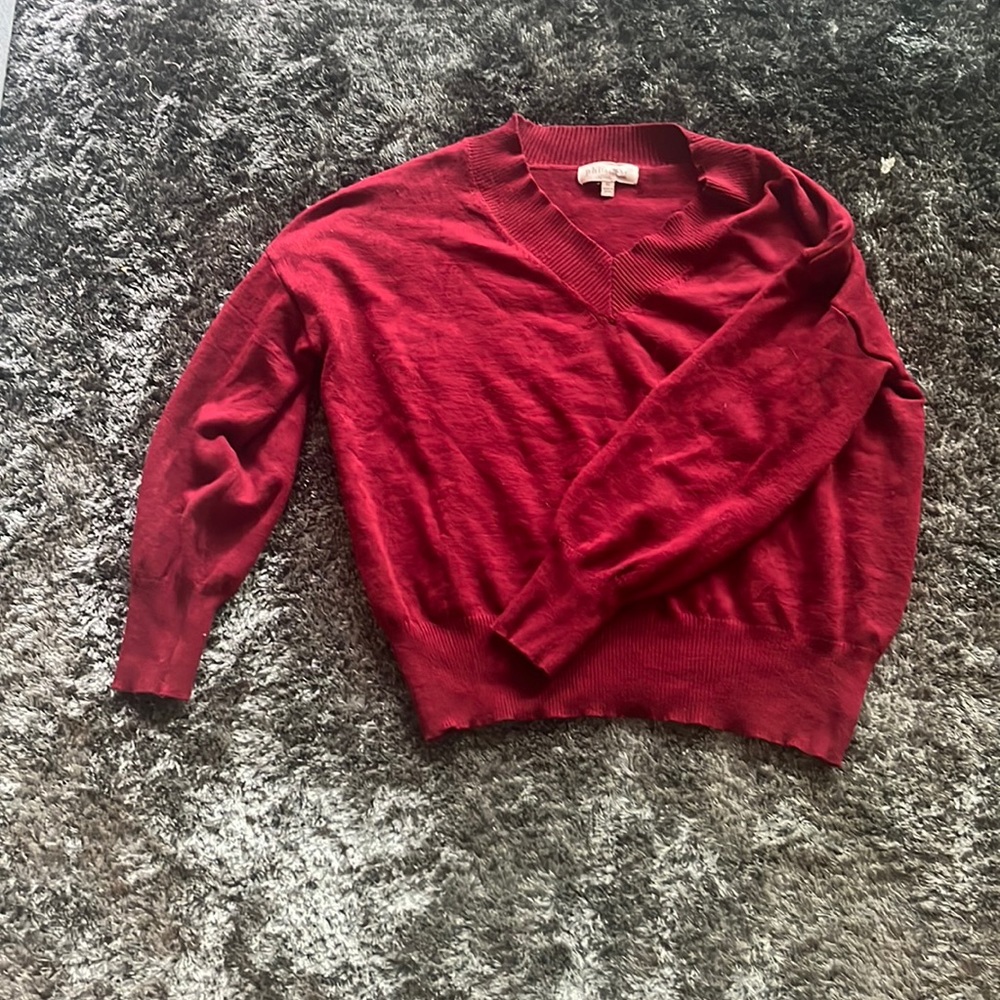 Philosophy dark red sweater